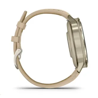 Garmin Venu 4 (41 mm) arany/fehér szilikon szíj és világos homokszínű bőrszíj, EU