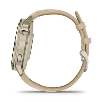 Garmin Venu 4 (41 mm) arany/fehér szilikon szíj és világos homokszínű bőrszíj, EU