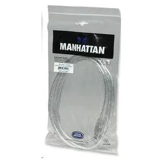 MANHATTAN USB 2.0 A-B kábel 3m (ezüst)