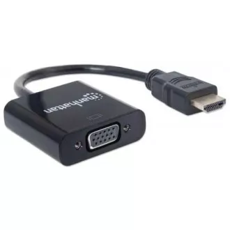 MANHATTAN HDMI-VGA átalakító (HDMI Male to VGA Female, fekete, Polybag) MANHATTAN HDMI-VGA átalakító (HDMI Male to VGA Female, fekete, Polybag)