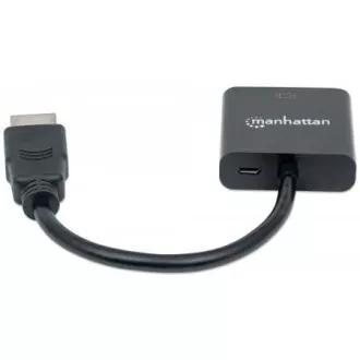 MANHATTAN HDMI-VGA átalakító (HDMI Male to VGA Female, fekete, Polybag) MANHATTAN HDMI-VGA átalakító (HDMI Male to VGA Female, fekete, Polybag)