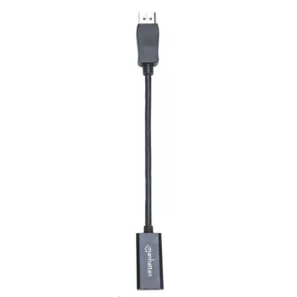 MANHATTAN Adapter, DisplayPort, DP-Male/HDMI-Female, fekete