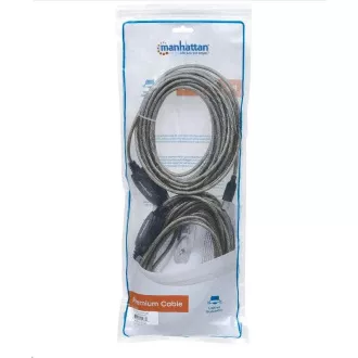 MANHATTAN USB-A USB-B kábel, 15m, fekete, 15m, fekete MANHATTAN USB-A USB-B kábel, 15m, fekete, 15m, fekete