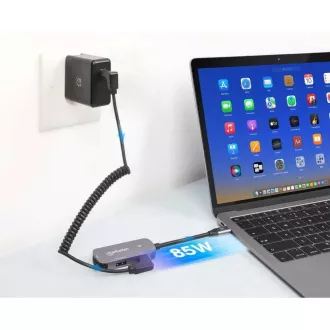 MANHATTAN dokkolóállomás USB-C 3in1, 1xHDMI, 1xUSB-C, 1xUSB, 1xUSB, szürke