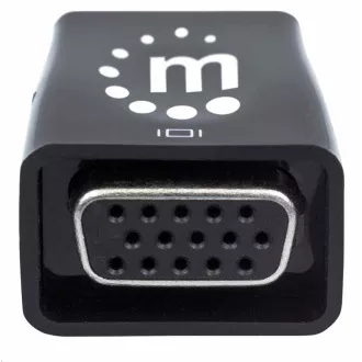 Manhattan HDMI-VGA adapter, mikro átalakító, HDMI férfi VGA női VGA-ra, audió, fekete