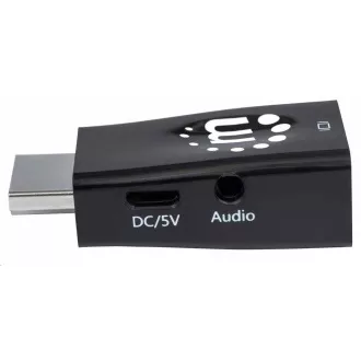 Manhattan HDMI-VGA adapter, mikro átalakító, HDMI férfi VGA női VGA-ra, audió, fekete
