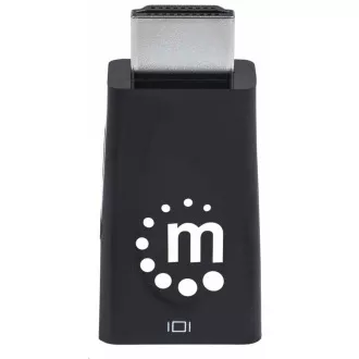 Manhattan HDMI-VGA adapter, mikro átalakító, HDMI férfi VGA női VGA-ra, audió, fekete