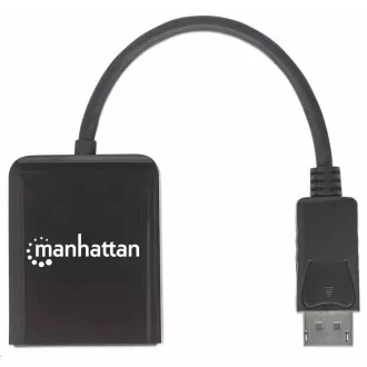 Manhattan Hub, MST hub, DisplayPort to Dual DisplayPort (M/F), 4K@30Hz, fekete Manhattan Hub, MST hub, DisplayPort to Dual DisplayPort (M/F), 4K@30Hz, fekete