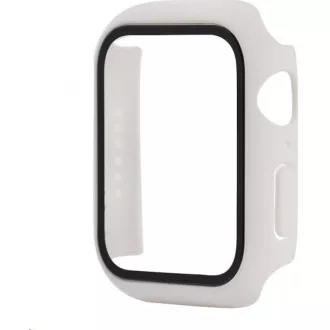 COTEetCI polikarbonát tok képernyővédővel Apple Watch 41 mm-es Apple Watch-hoz fehér
