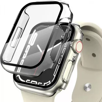 COTEetCI polikarbonát tok képernyővédővel Apple Watch 41 mm-es Apple Watch-hoz átlátszó