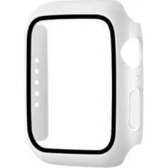 COTEetCI polikarbonát tok képernyővédővel Apple Watch 45 mm-es Apple Watch-hoz fehér