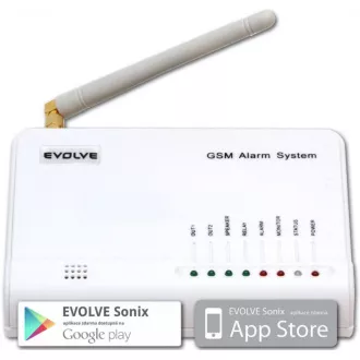 EVOLVEO Sonix - vezeték nélküli GSM riasztó (4 távirányító, PIR mozgásérzékelő, ajtó / ablak érzékelő, külső hangszóró, Android / iPhone
