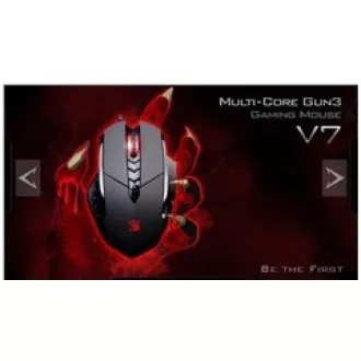 A4tech BLOODY V7 játék egér, akár 3200 DPI, V-Track technológia, 160 KB memória, USB, CORE 3, fém padok