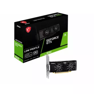 MSI VGA NVIDIA GeForce GTX 1630 4GT LP OC, GTX 1630, 4GB GDDR6, 1xDP, 1xHDMI, 1xDVI, 1xDVI