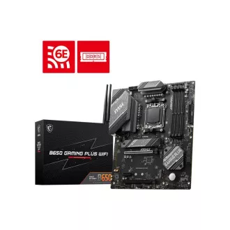 MSI MB Sc Sc AM5 B650 GAMING PLUS WIFI, AMD B650, 4xDDR5, 1xDP, 1xHDMI, ATX
