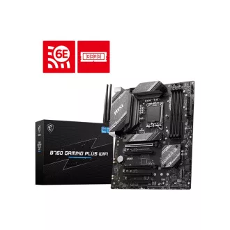 MSI MB Sc LGA1700 B760 B760 GAMING PLUS WIFI, Intel B760, 4xDDR5, 1xDP, 1xHDMI, ATX