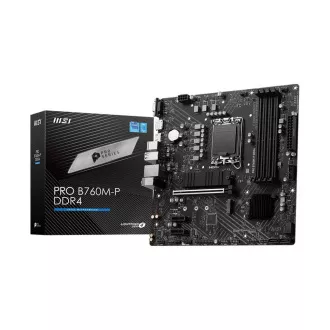 MSI MB Sc LGA1700 PRO B760M-P DDR4, Intel B760, 4xDDR4, 1xDP, 1xHDMI, 1xVGA, mATX, 1xHDMI, 1xHDMI, 1xVGA MSI MB Sc LGA1700 PRO B760M-P DDR4, Intel B760, 4xDDR4, 1xDP, 1xHDMI, 1xVGA, mATX, 1xHDMI, 1xHDMI, 1xVGA