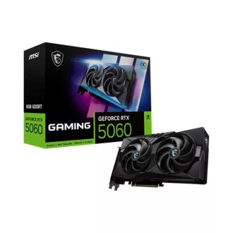 MSI VGA NVIDIA GeForce RTX 5060 8G GAMING OC, RTX 5060, 8GB GDDR7, 3xDP, 1xHDMI, 3xDP, 1xHDMI