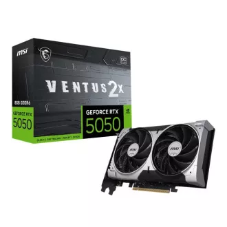 MSI VGA NVIDIA GeForce RTX 5050 8G VENTUS 2X OC, RTX 5050, 8GB GDDR6, 3xDP, 1xHDMI, 3xDP, 1xHDMI