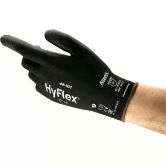 Bevonatos kesztyű ANSELL HYFLEX 48-101, fekete, 07-es méret