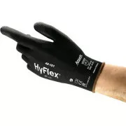 Bevonatos kesztyű ANSELL HYFLEX 48-101, fekete, 10-es méret