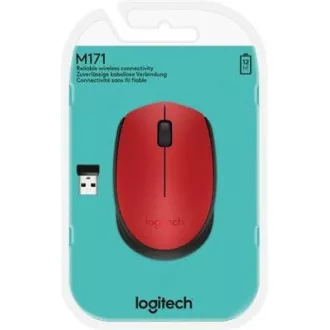 Logitech Wireless Mouse M171, piros