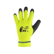 CXS ROXY WINTER kesztyű, téli, latexbe mártott, fekete-sárga, 10-es méret