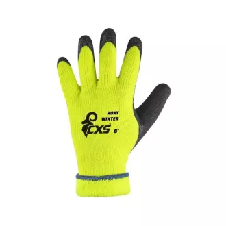 CXS ROXY WINTER kesztyű, téli, latexbe mártott, fekete-sárga, 10-es méret