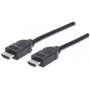 MANHATTAN kábel High Speed HDMI 4K, 3D, dugó-csap, árnyékolt, fekete, 1, 8m