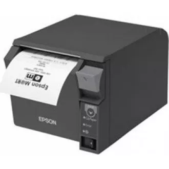 EPSON TM-T70II pénztárgép nyomtató, USB + soros, fekete, vágó, tápegységgel