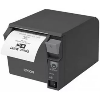 EPSON TM-T70II pénztárgép nyomtató, USB + soros, fekete, vágó, tápegységgel