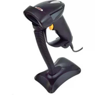 Virtuos CCD olvasó HT-310A nagy hatótávolságú, USB (billentyűzet / RS232), állvány, fekete