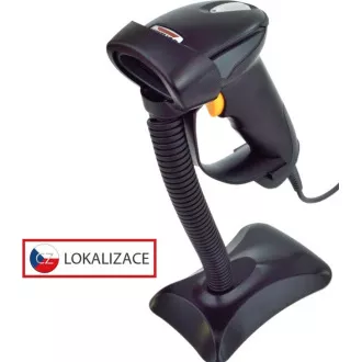 Virtuos CCD olvasó HT-310A nagy hatótávolságú, USB (billentyűzet / RS232), állvány, fekete