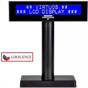 Virtuos LCD ügyfélkijelző Virtuos FL-2026MB 2x20, USB, fekete