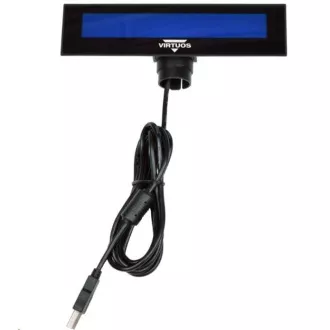 Virtuos LCD ügyfélkijelző Virtuos FL-2026MB 2x20, USB, fekete