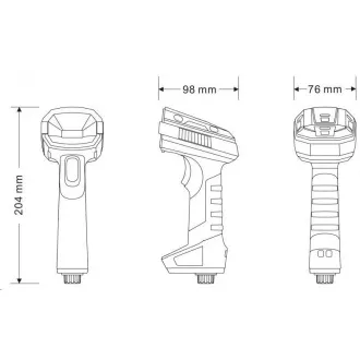 Virtuos CCD 2D DPM ipari olvasó HT-880DPM, USB, sötétszürke Virtuos CCD 2D DPM ipari olvasó HT-880DPM, USB, sötétszürke
