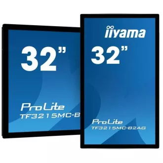 Iiyama ProLite TF3215MC-B2AG, 24/7, 80cm (31, 5''), kivetített kapacitív, Full HD, készlet (USB), fekete