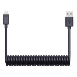 CONNECT IT Wirez Apple Lightning - USB spirál hajlékony kábel, 1, 2 m, fekete