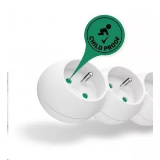 CONNECT IT hosszabbító kábel 230V, 5 aljzat, 2 m, kapcsoló nélkül (fehér)
