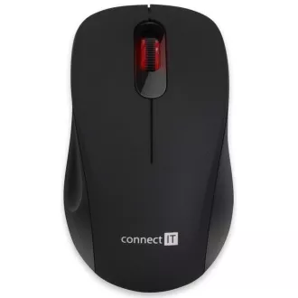 CONNECT IT "MUTE" vezeték nélküli optikai csendes egér, USB, (+ 1x AA elem nélkül), fekete