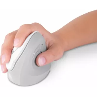 CSATLAKOZTASSA AZ EGÉSZSÉGÉRT ergonómikus függőleges egér, (+ 1x AA elem nélkül), vezeték nélküli, FEHÉR