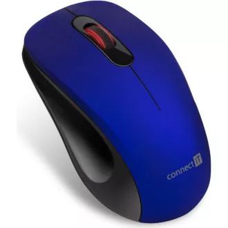 CONNECT IT "MUTE" vezeték nélküli optikai néma egér, USB, (+ 1x AA elem nélkül), kék