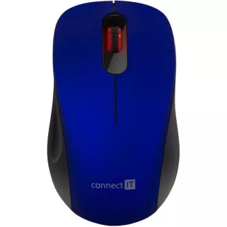 CONNECT IT "MUTE" vezeték nélküli optikai néma egér, USB, (+ 1x AA elem nélkül), kék