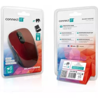CONNECT IT "MUTE" vezeték nélküli optikai csendes egér, USB, (+ 1x AA elem nélkül), piros CONNECT IT "MUTE" vezeték nélküli optikai csendes egér, USB, (+ 1x AA elem nélkül), piros