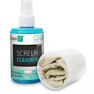 CLEAN IT Képernyőtisztító oldat 200 ml ronggyal a fedélben