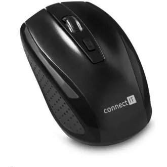 CONNECT IT Vezeték nélküli optikai egér (+ 2x AAA elem ingyenes), fekete CONNECT IT Vezeték nélküli optikai egér (+ 2x AAA elem ingyenes), fekete