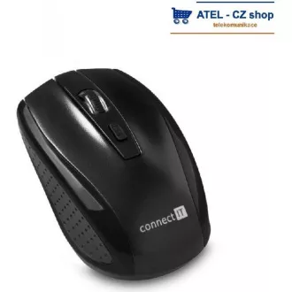 CONNECT IT Vezeték nélküli optikai egér (+ 2x AAA elem ingyenes), fekete CONNECT IT Vezeték nélküli optikai egér (+ 2x AAA elem ingyenes), fekete