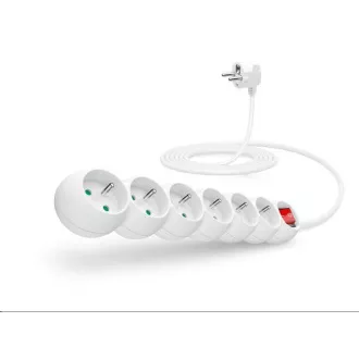 CONNECT IT hosszabbító kábel 230 V, 6 aljzat, 3 m, kapcsolóval (fehér) CONNECT IT hosszabbító kábel 230 V, 6 aljzat, 3 m, kapcsolóval (fehér)