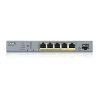 Zyxel GS1350-6HP 6 portos, intelligens, menedzselt CCTV PoE switch, nagy hatótávolság, 60W, 5x GbE, 1x SFP
