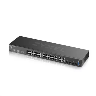 Zyxel GS2220-28 28 portos L2 menedzselt gigabites switch, 24x gigabites RJ45, 4x gigabites RJ45/SFP